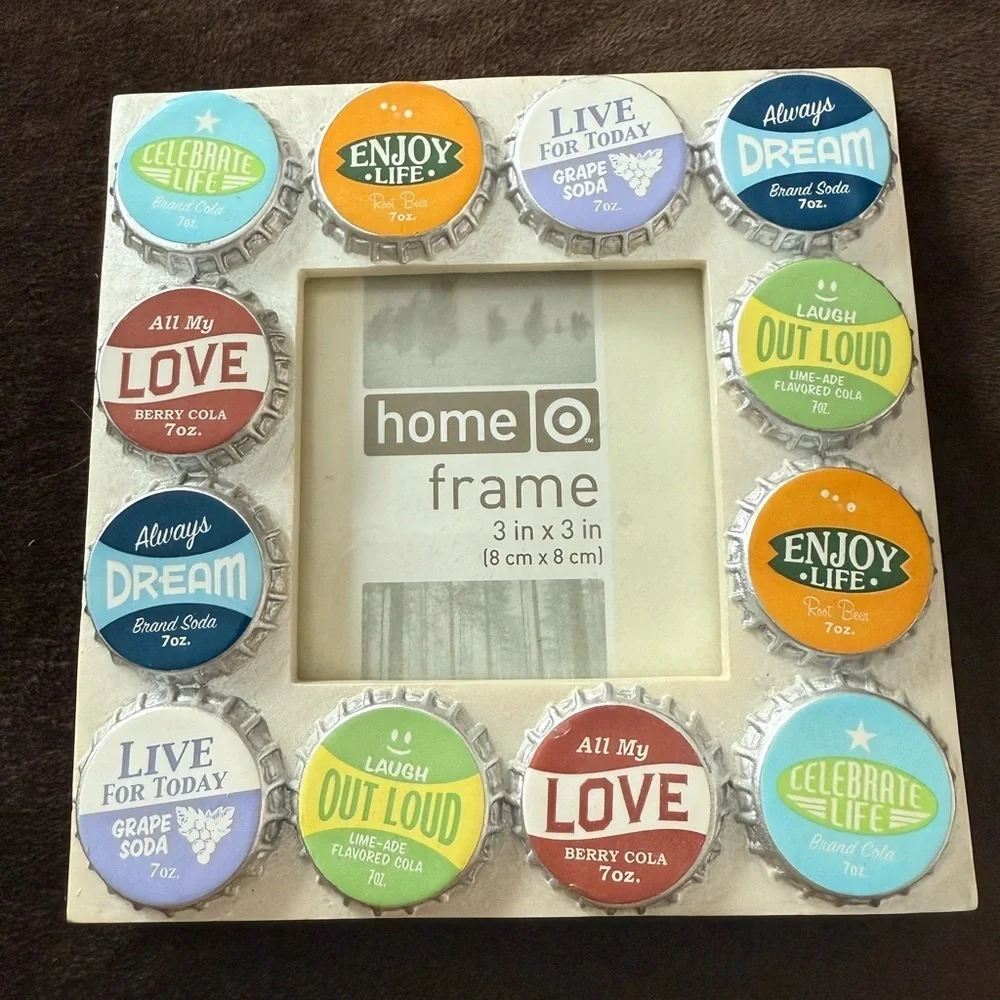 Home Accents Colorful Bottle Cap Picture Frame