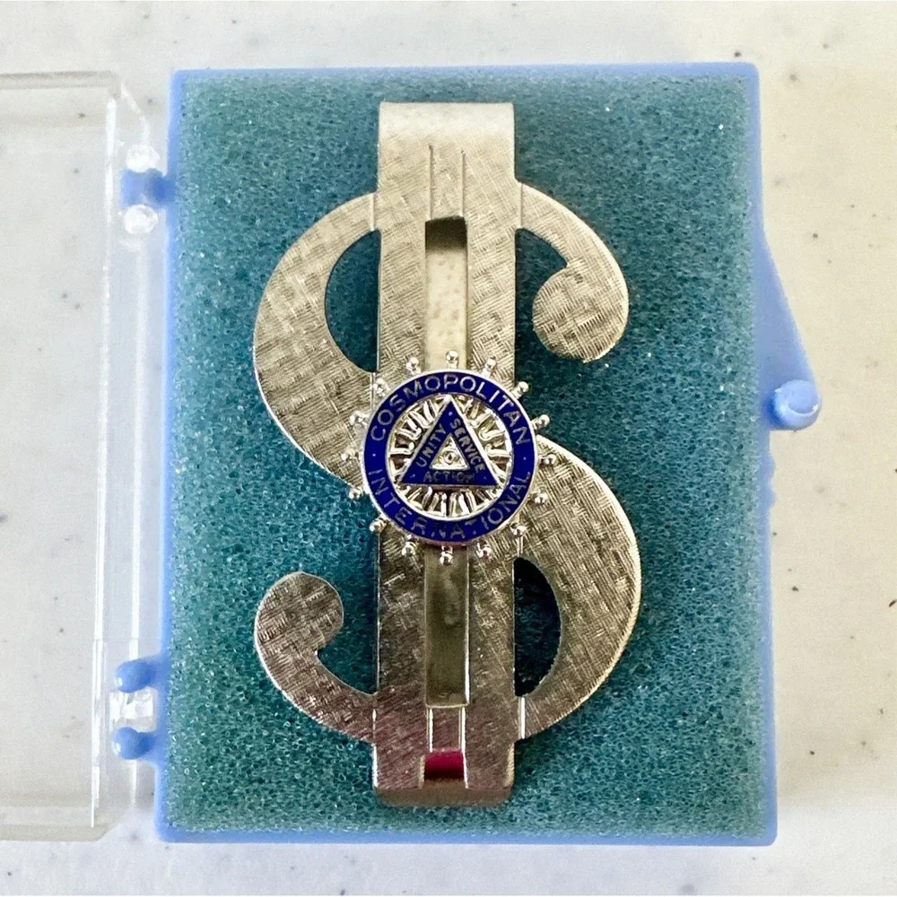 Cosmopolitan International‎ Hood Emblem Design Money Clip With Money Sign