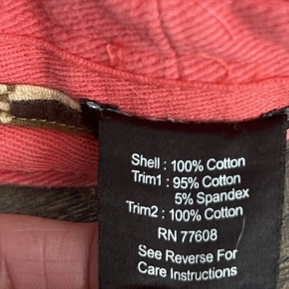 J Peterman Mens 38X38 Coral Salmon‎ Heavy Cotton Twill Unhemmed Pants Trousers
