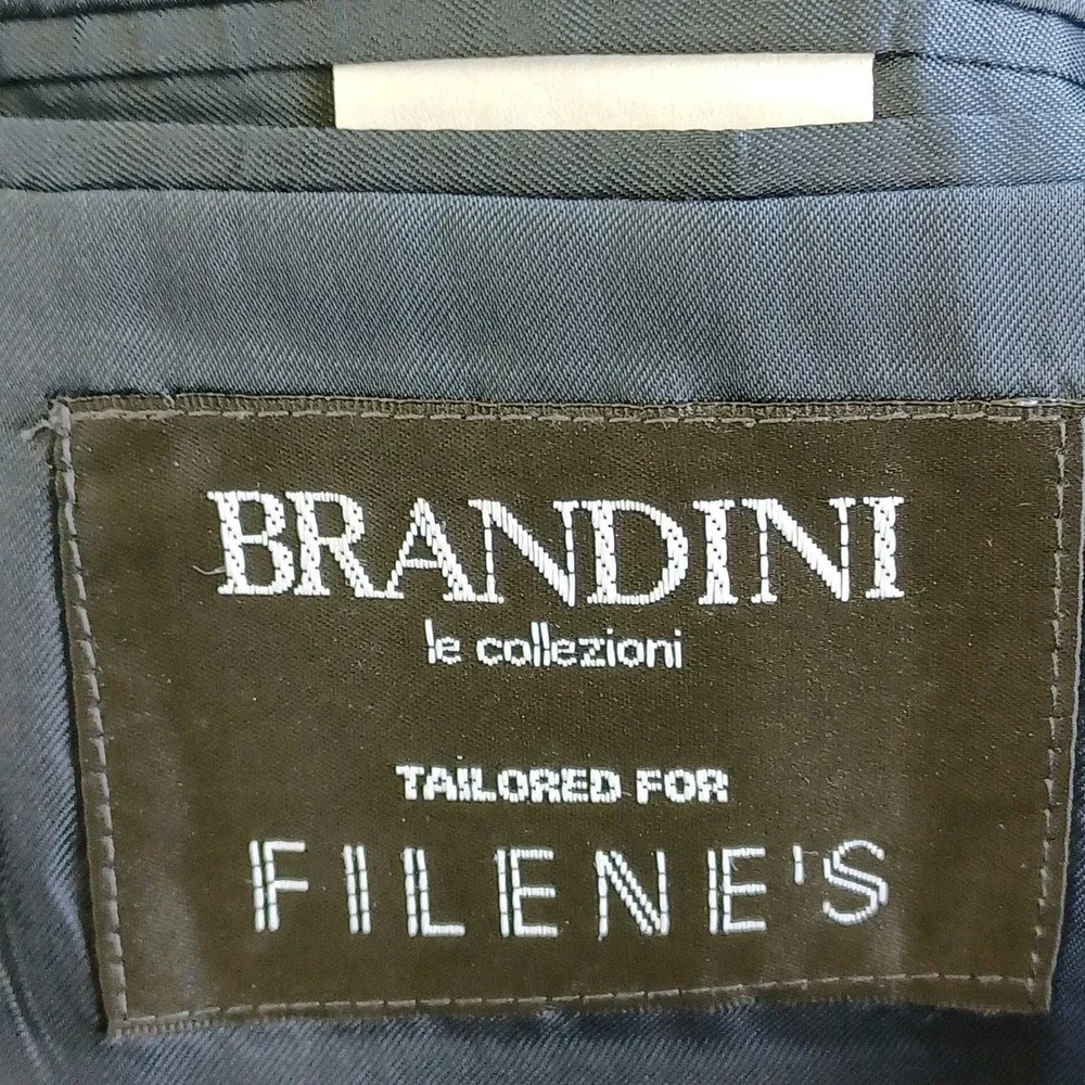 Brandini Le Collezioni Men's Wool Silk Blend Plaid Blazer 46R‎