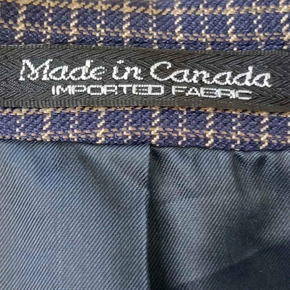 Brandini Le Collezioni Men's Wool Silk Blend Plaid Blazer 46R‎