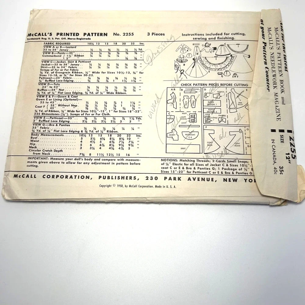 McCalls vintage pattern