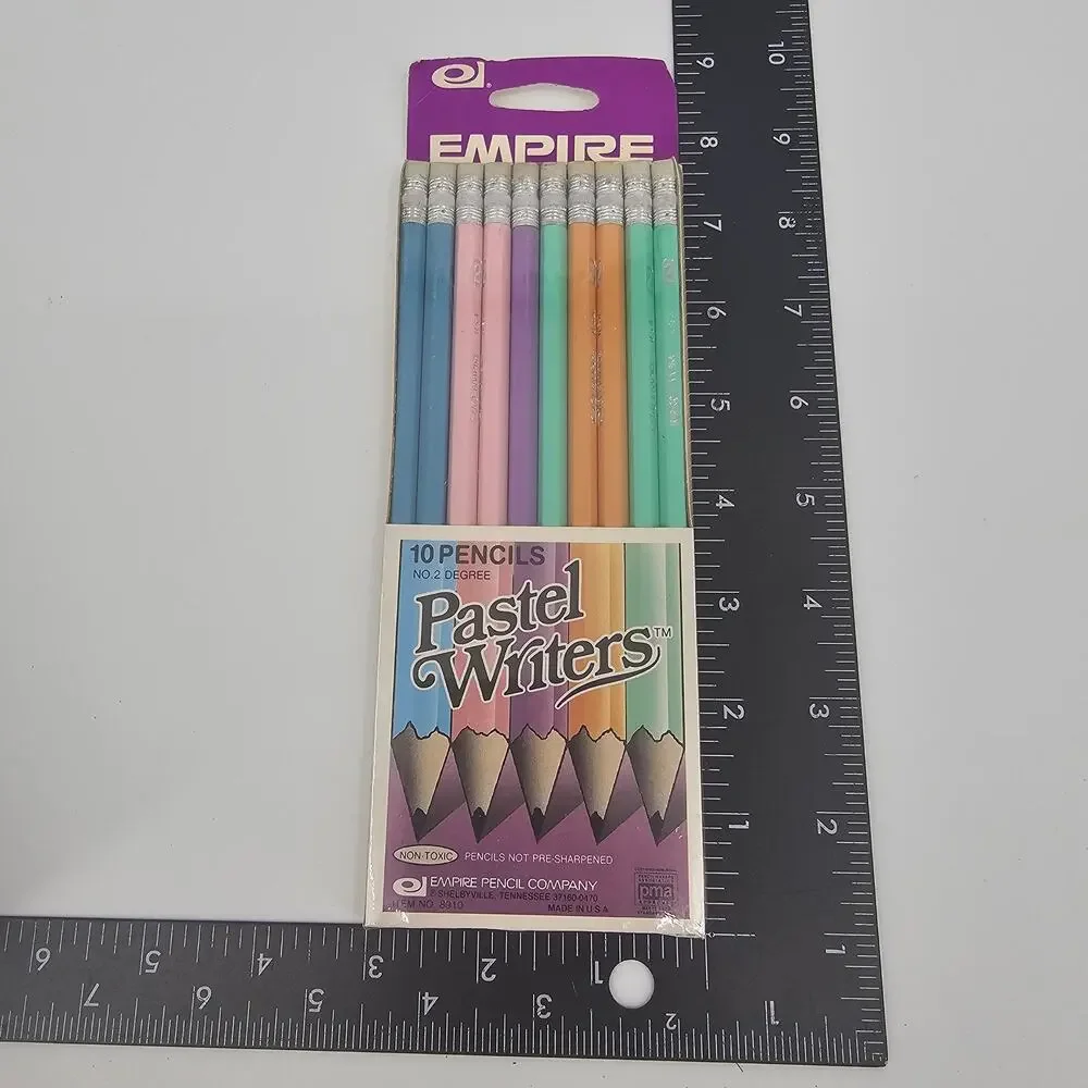 Vintage 80s Collectible Pastel Writers No 2 Pencils SEALED DEADSTOCK (20 total)