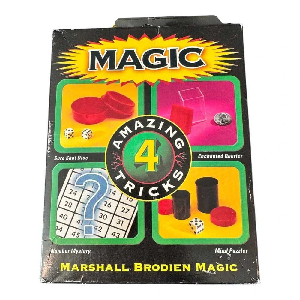 New Marshall Brodien Magic‎ Amazing 4 Tricks Set Number Mystery Dice Puzzler