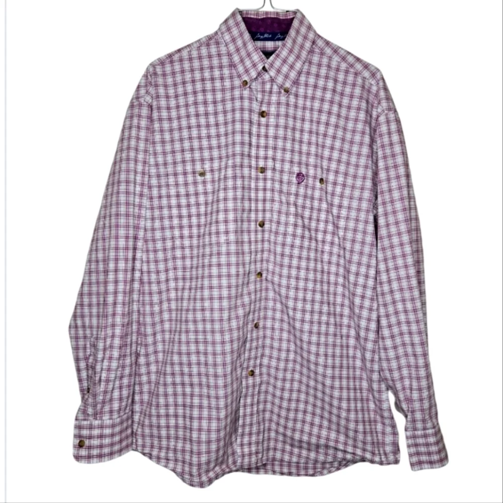 Wrangler Men's George Straight Plaid Western Shirt Size M NWOT