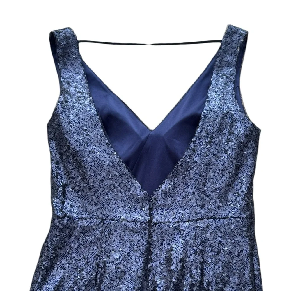 MARCHESA NOTTE BRIDESMAID**Elegant Navy Sequin Evening Gown***US 6 $385 NWT