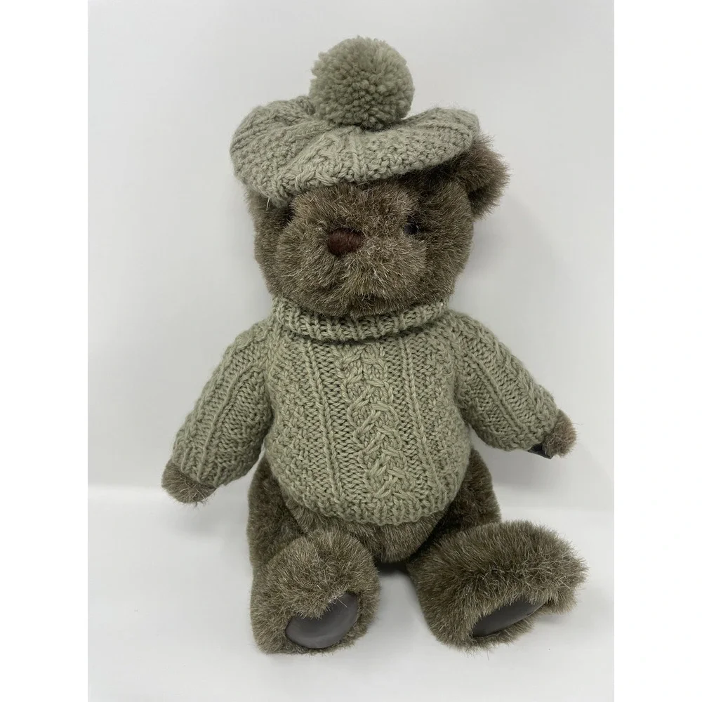 Vintage‎ Gund 1982 Golf Teddy Bear Golf Hat Sweater Leather Paws Jointed