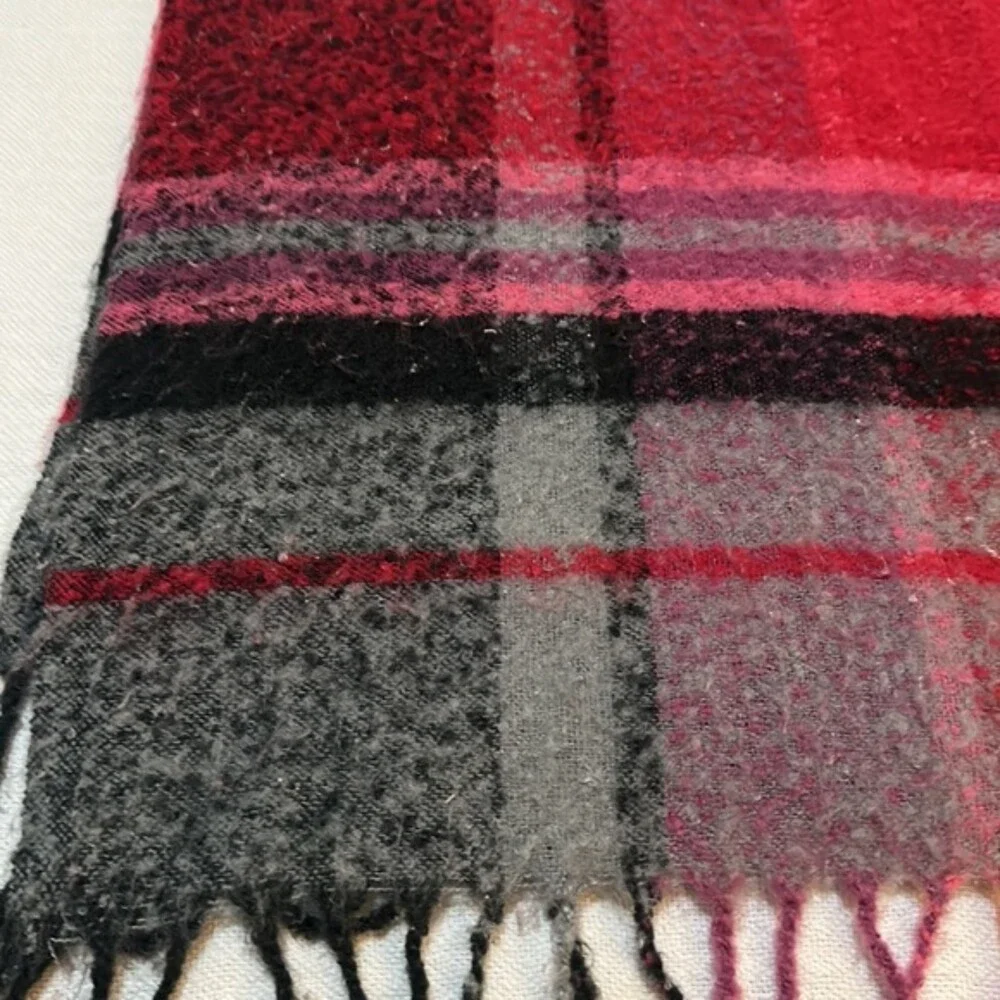 Juicy Couture Neck Scarf Womens One Size Plaid Y2k 90s Rectangle Trendy Pink