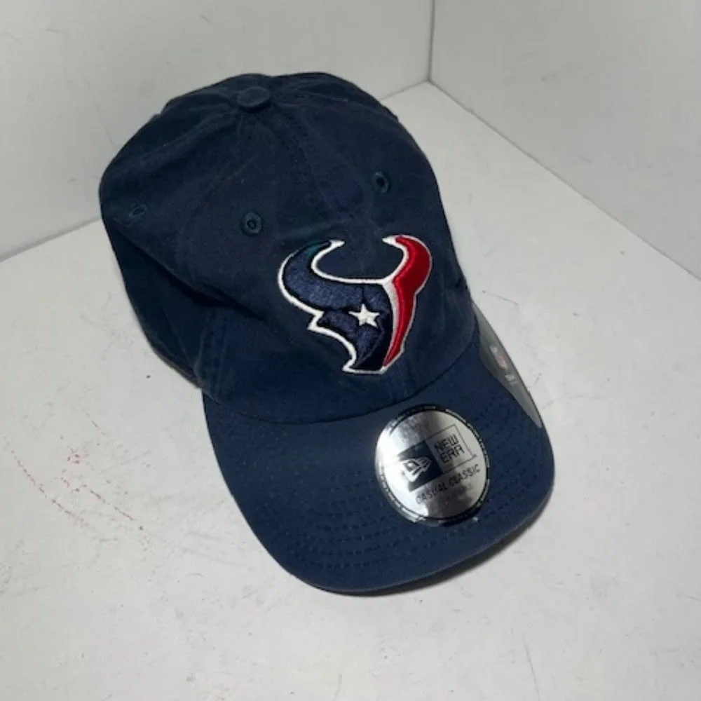 Houston Texans New Era Navy Blue‎ Embroidered Campus Cap Hat One Size