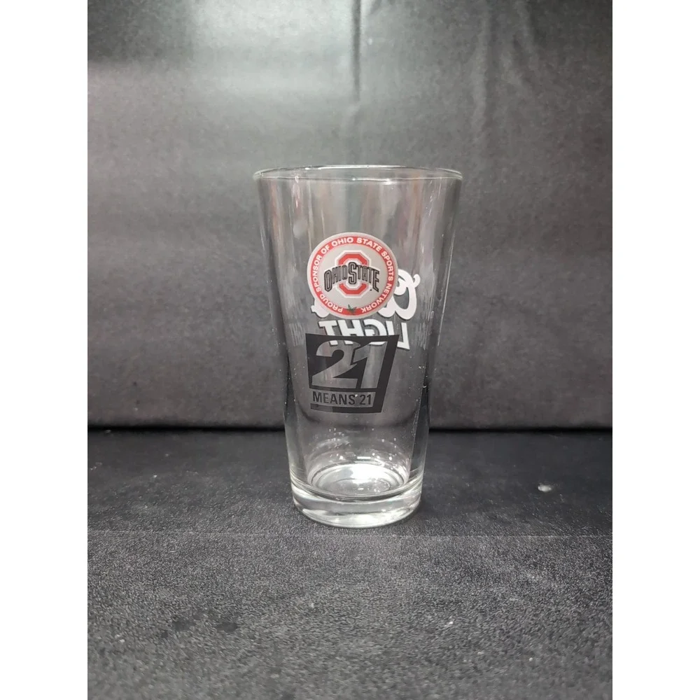 Ohio State Buckeyes 16oz Pint Glass, Coors Light Memorabilia, 21 Means‎ 21 Glass