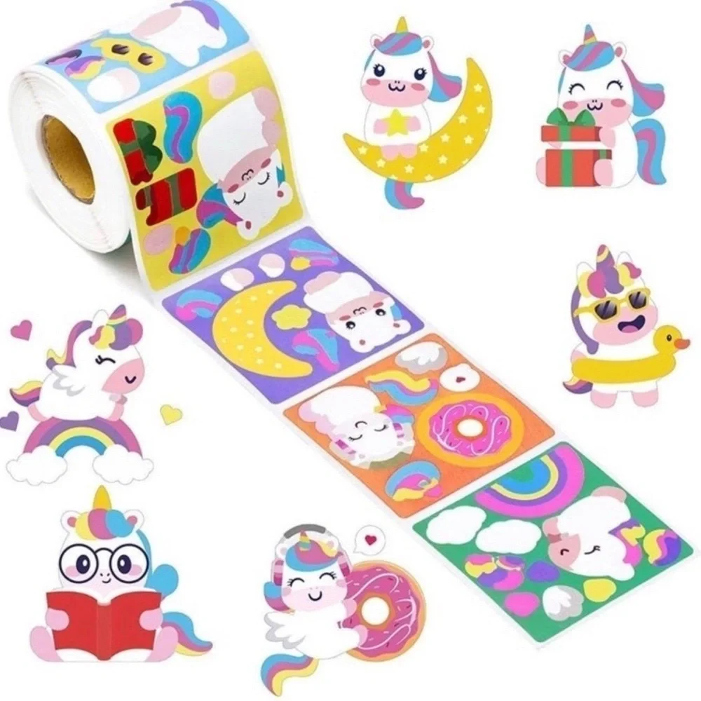 40 Make A Face Unicorn Stickers!