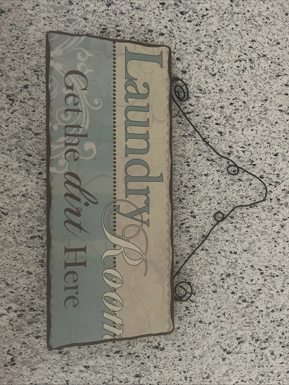 Vintage Laundry Room Get The Dirt Here Wood Sign Decoration Wall Hanging Rustic