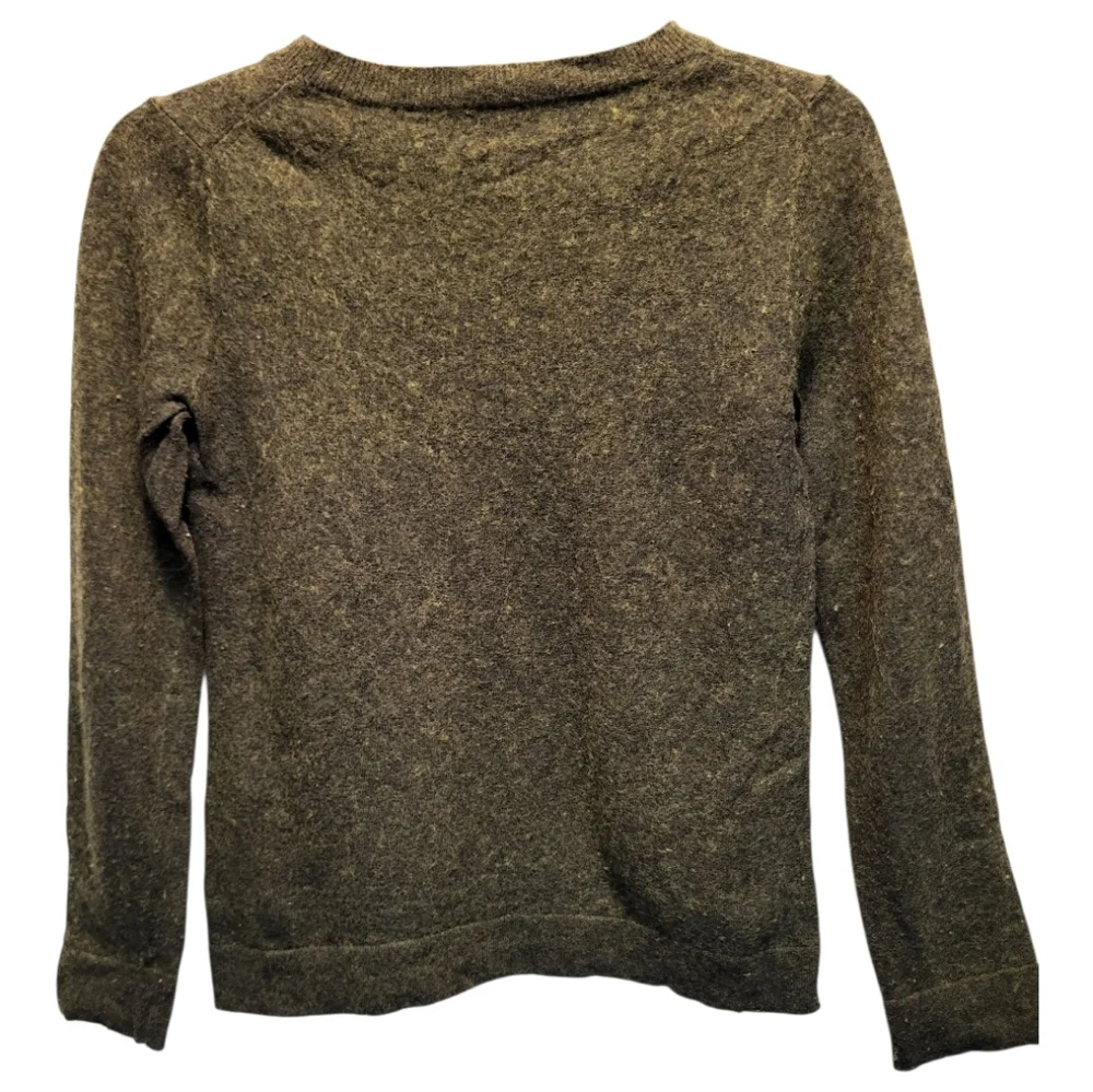 J. Crew Heathered Green Cotton / Wool Blend Teddie Sweater - Size XS
