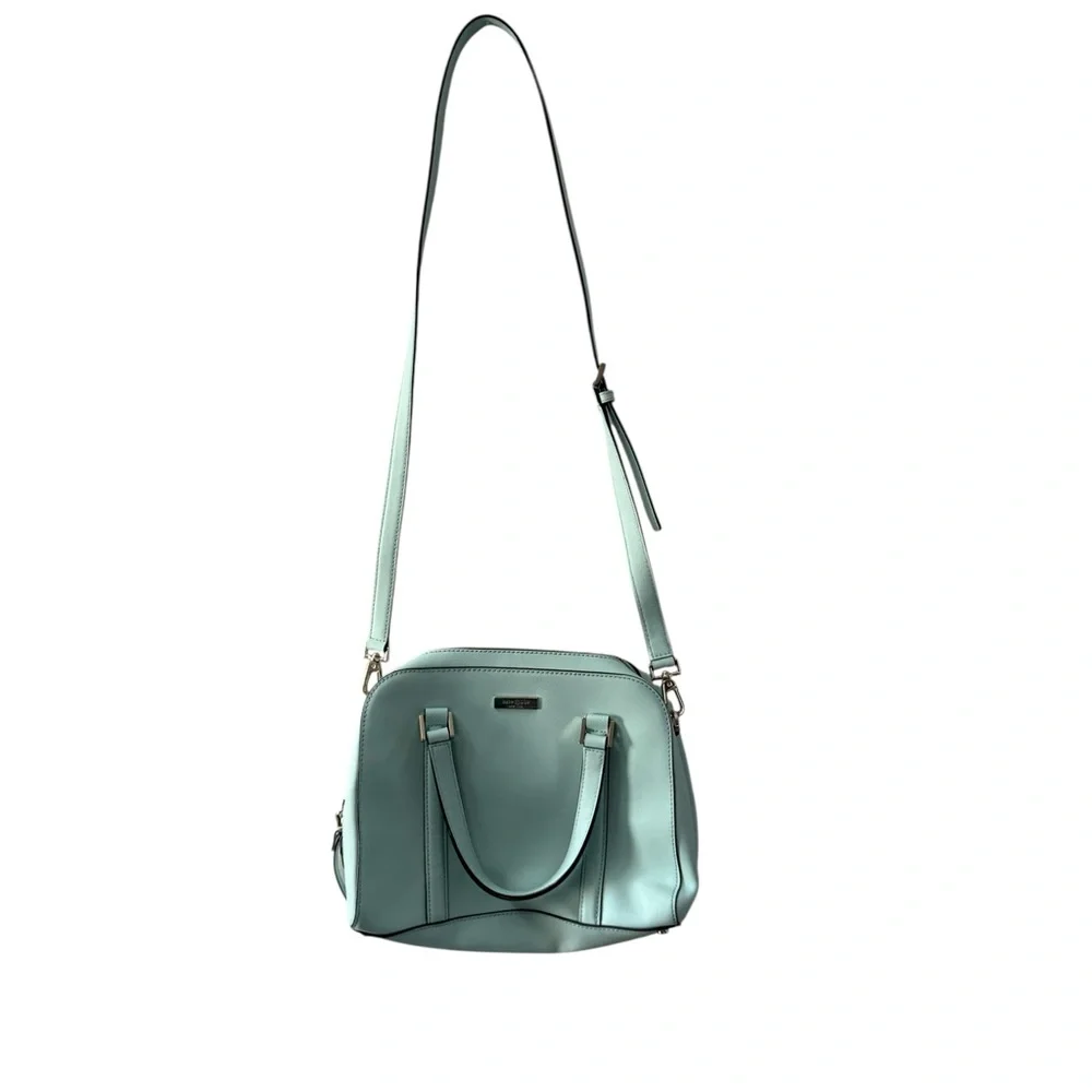 Authentic Kate Spade Newbury Lane Loden Leather Larger Satchel Bag.