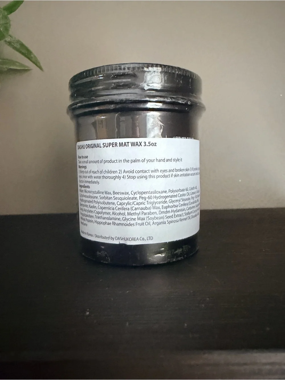 Dashu for Men Original Super Mat Wax- Korean Haircare