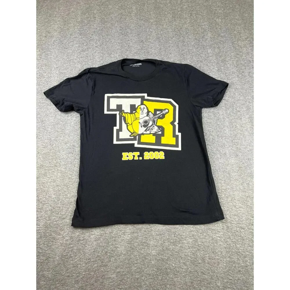 True Religion‎ Men's Black Graphic T-Shirt Size Medium