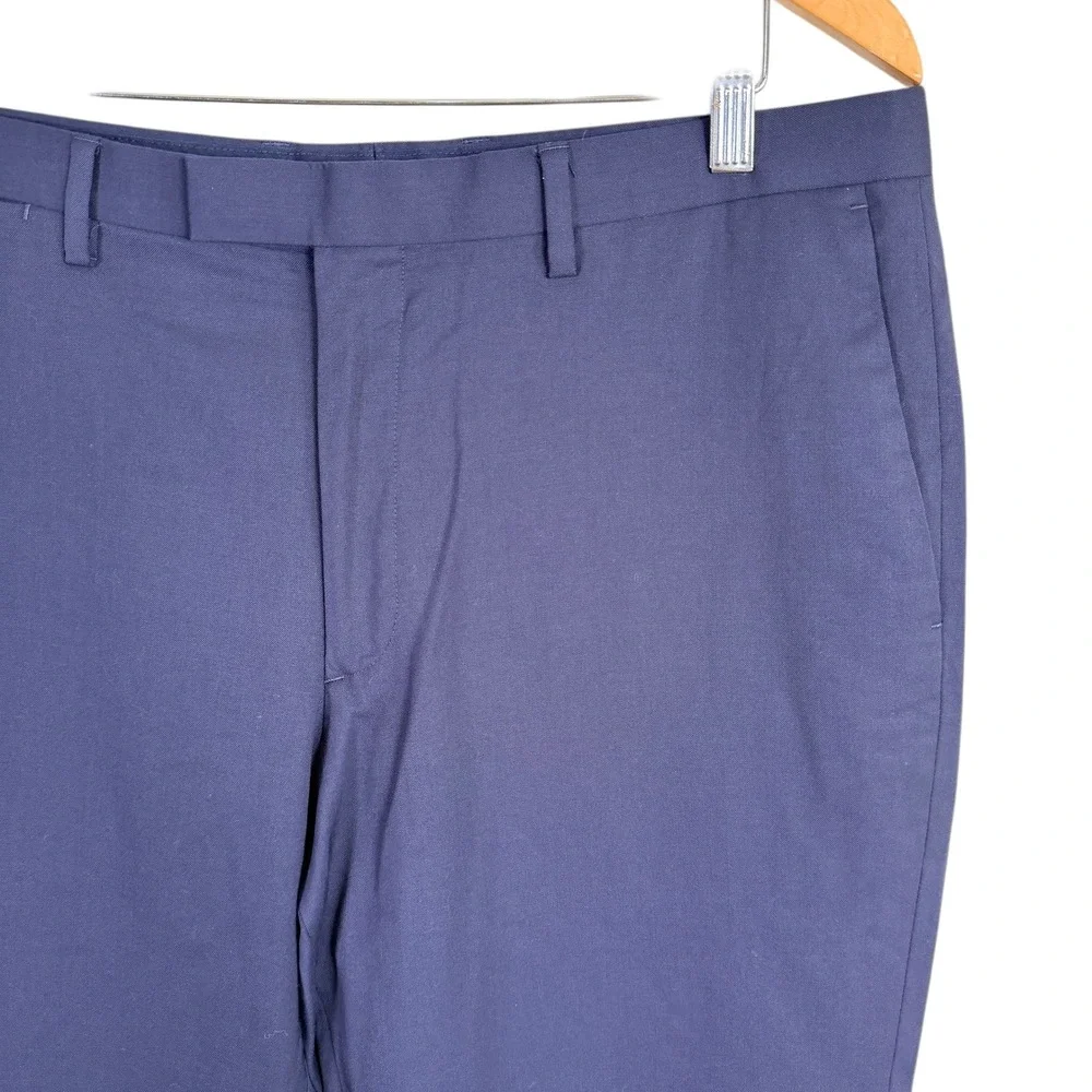 Banana Republic Marzotto Super 120s Wool‎ Dress Pants Mens 34x30 Blue Slim read