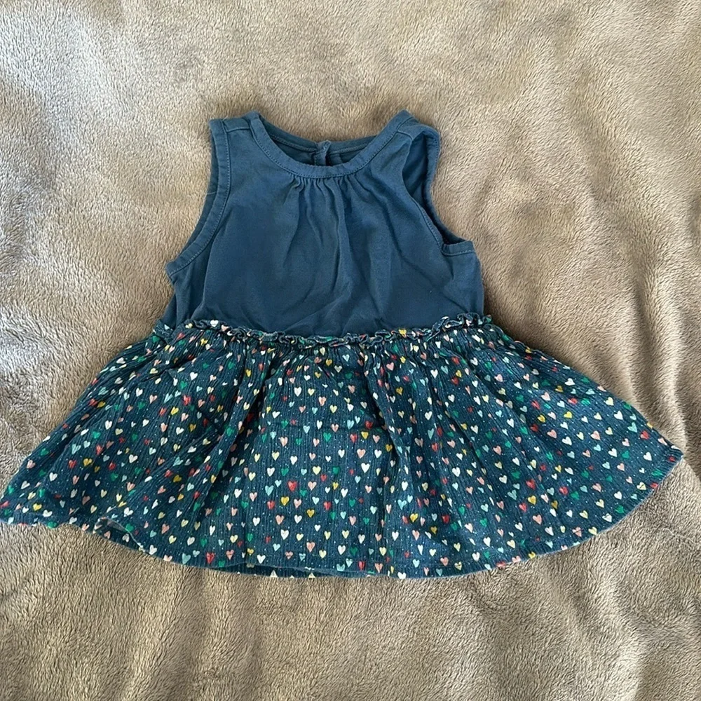 Like New Blue with hearts Gap dress 18m-24