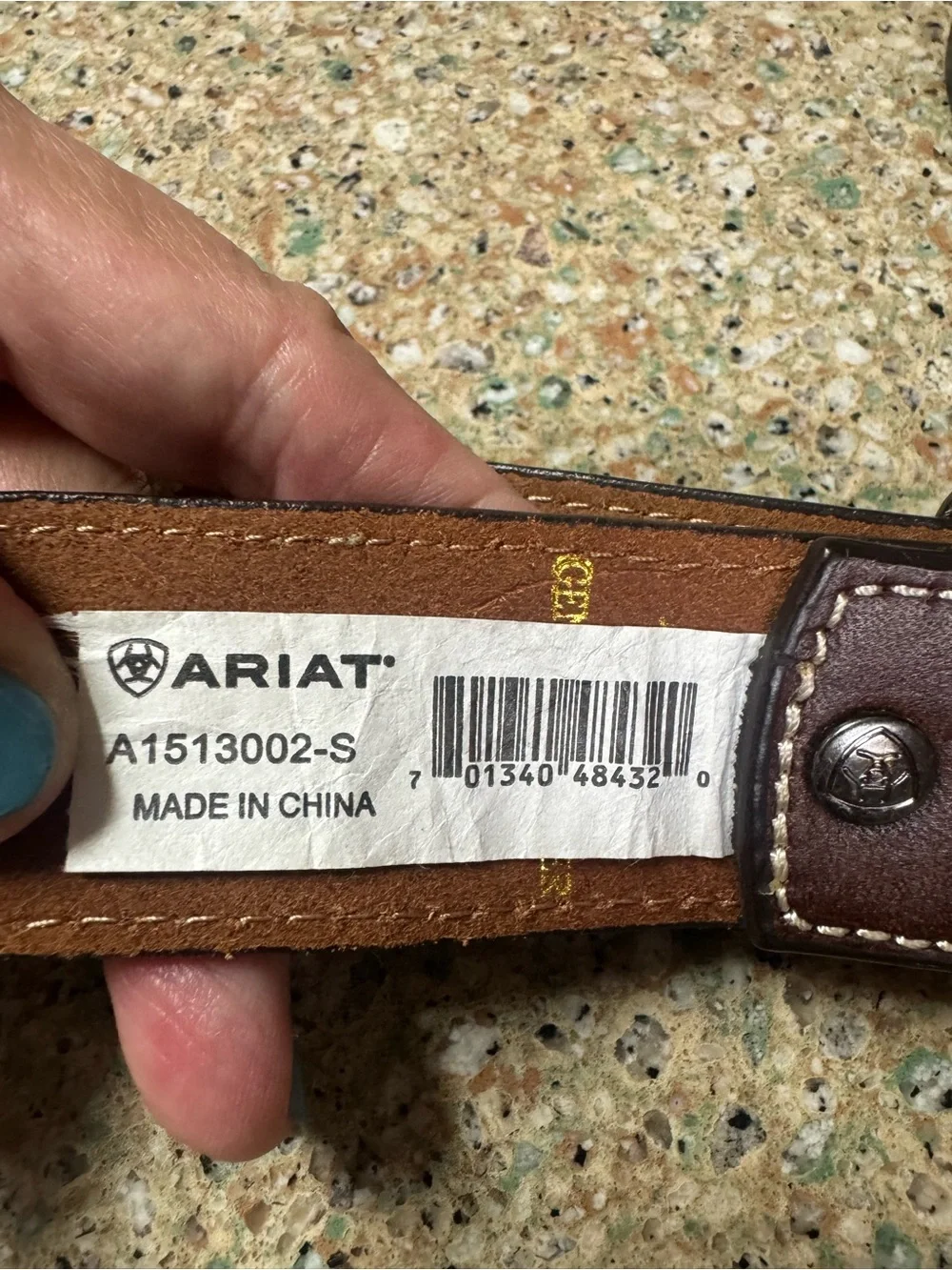 Ariat leather belt