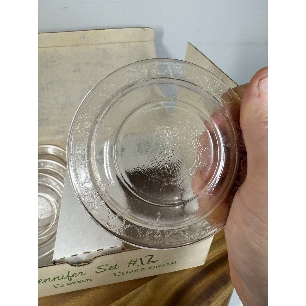 VTG‎ Mosser Glass Miniatures depression, Jennifer #12 - Pink Bowl Set