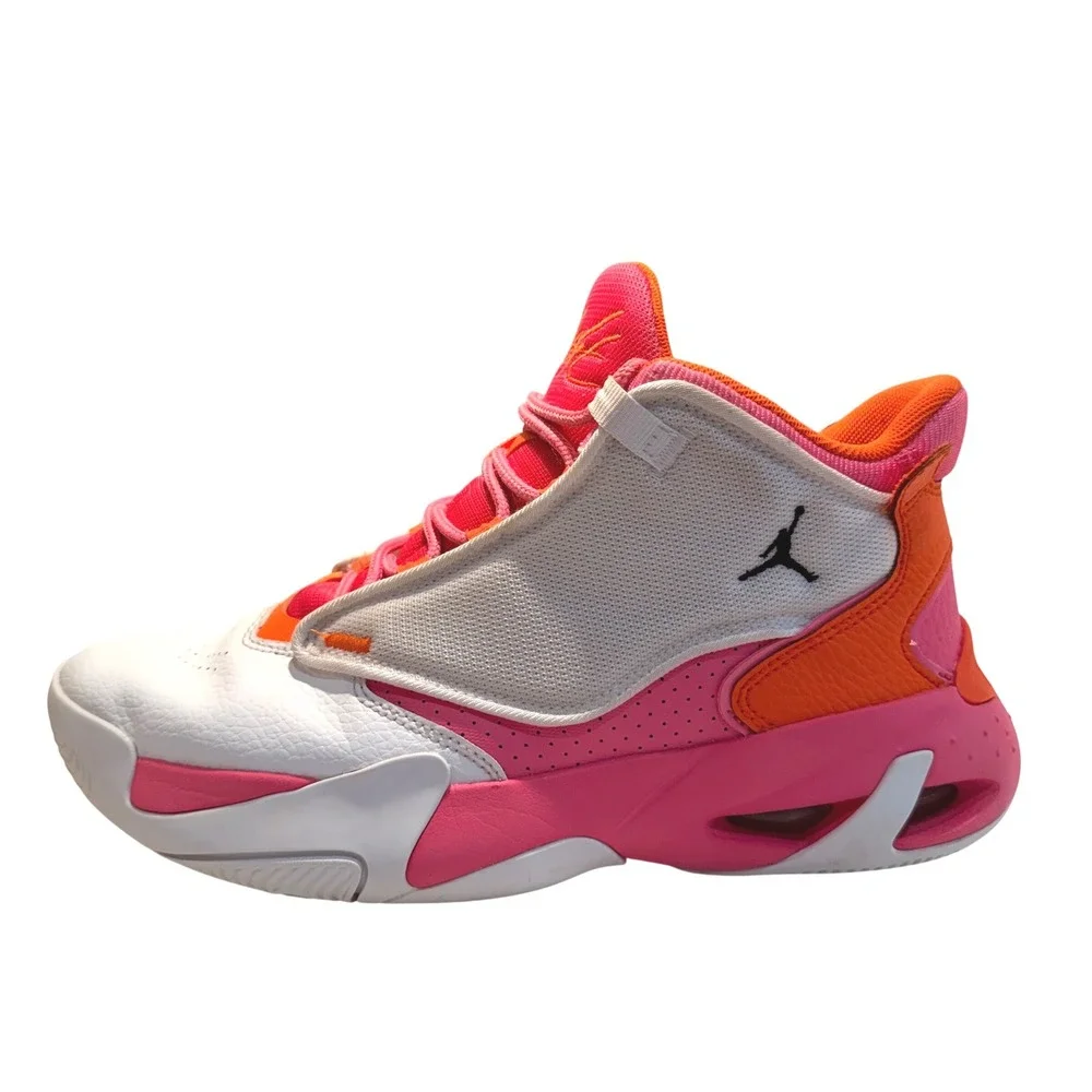 Nike Air Jordan Flight Club 91 GS Pink Orange White Size 7Y‎ DV0490-168 Hi-Top