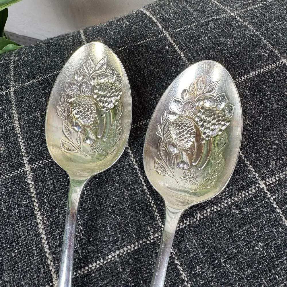 Vintage‎ EPNS A Sheffield England Silver Plate Berry & Fruit Large Spoons 9”