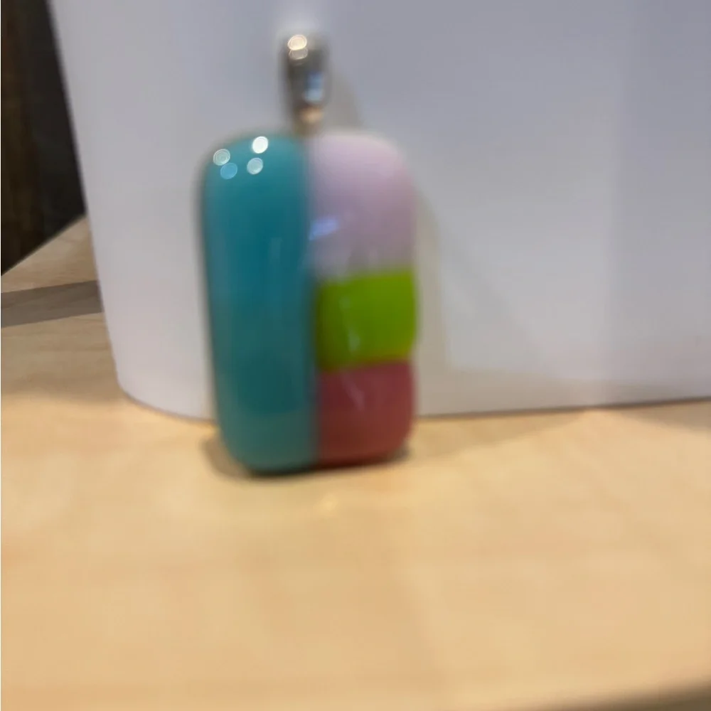 Colorful Fused Glass‎ Pendant