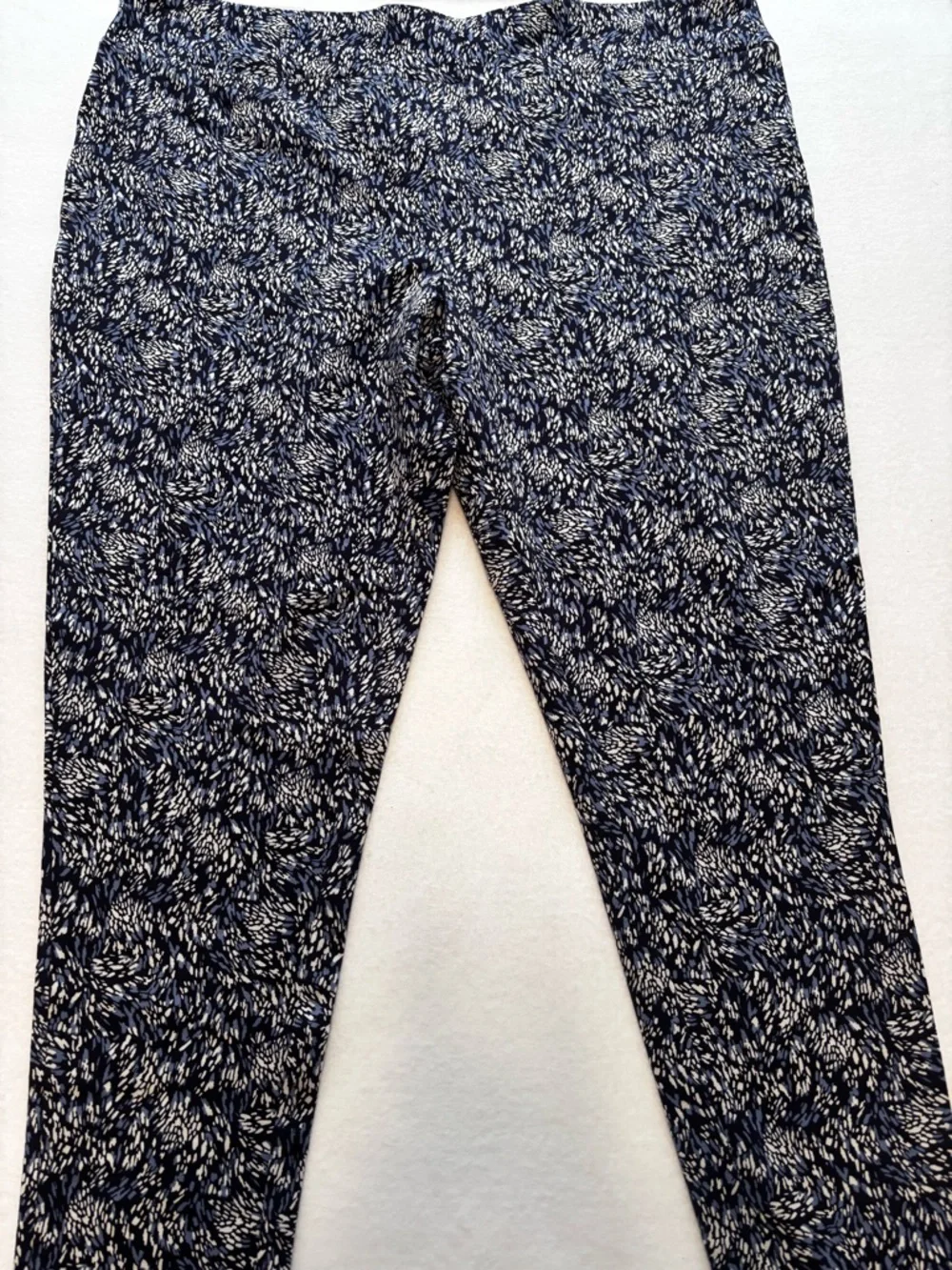 Terra & Sky 2X Plus‎ High Rise Leggings Navy Abstract Print Stretch