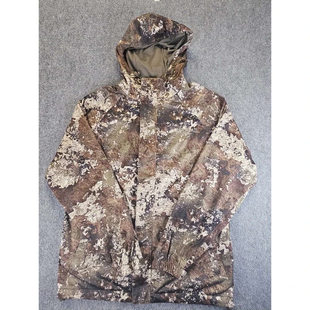 Red Head Bass Pro Mens Medium Bone Dry Strata Camo Hooded Hunting Jacket 1534