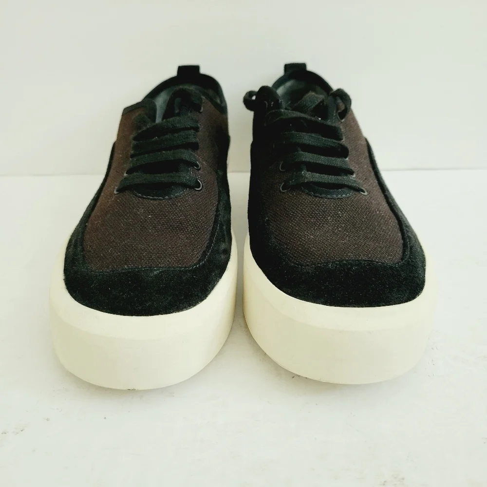 NEW Vince Grady Low Top Sneakers Black Round Toe Lace Up Size 7