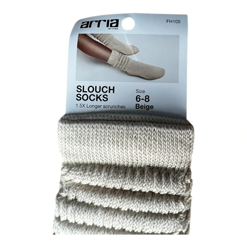 3 Pack Arria Slouch Socks Bundle Spandex Fit Retro Aerobics Y2K Gift Shoe Sz 6-8