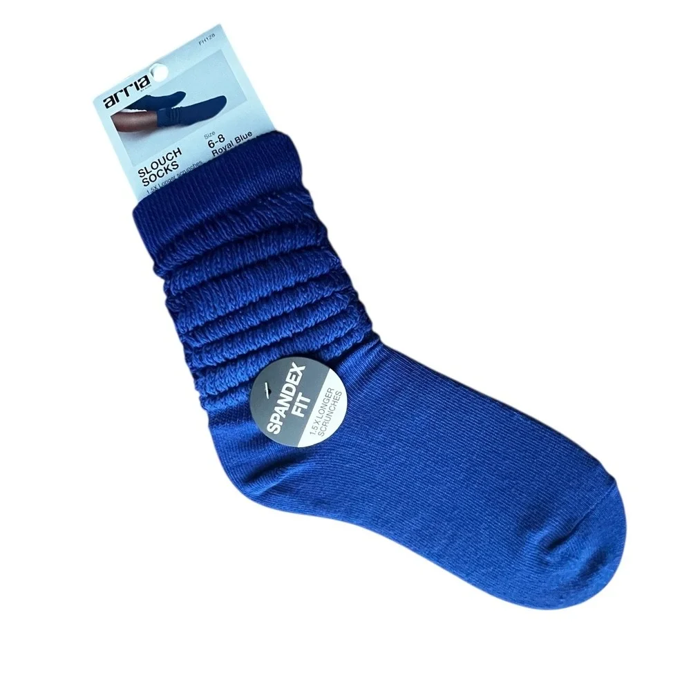 3 Pack Arria Slouch Socks Bundle Spandex Fit Retro Aerobics Y2K Gift Shoe Sz 6-8