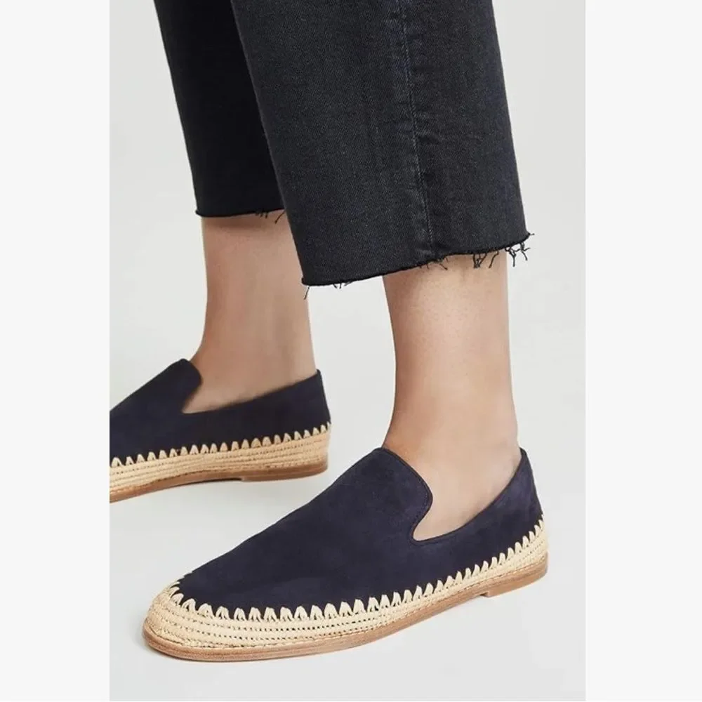 Vince Coastal Premium Suede Espadrille Slip-Ons Sz 8.5‎