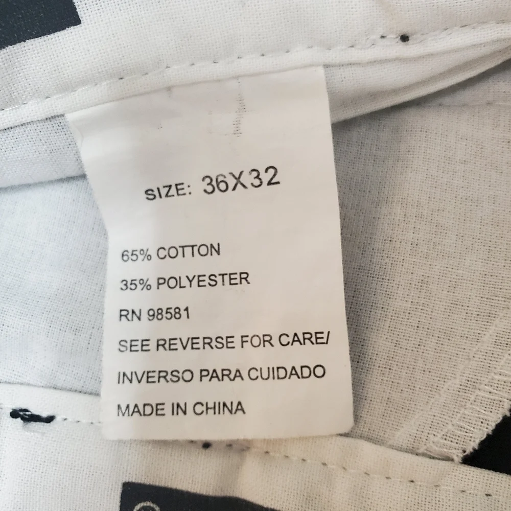 F B County Men,s Black Pants  Size 36x32