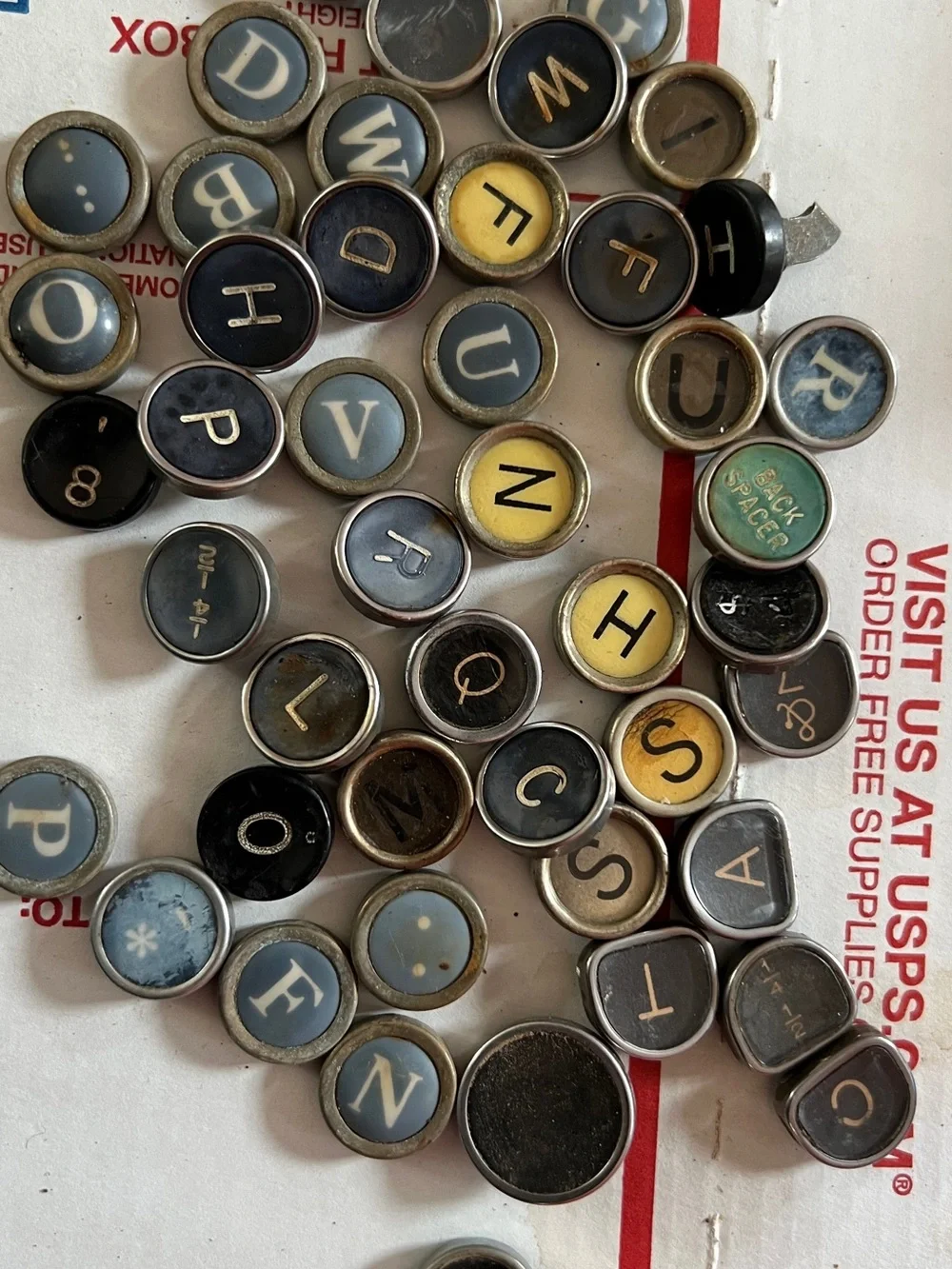 Typewriter vintage keys