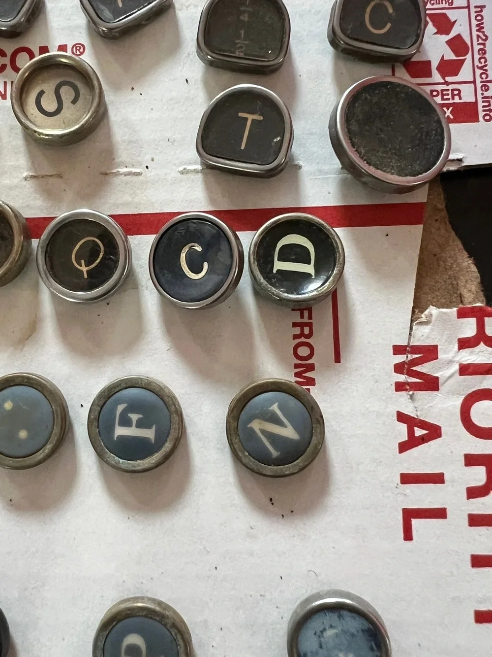Typewriter vintage keys