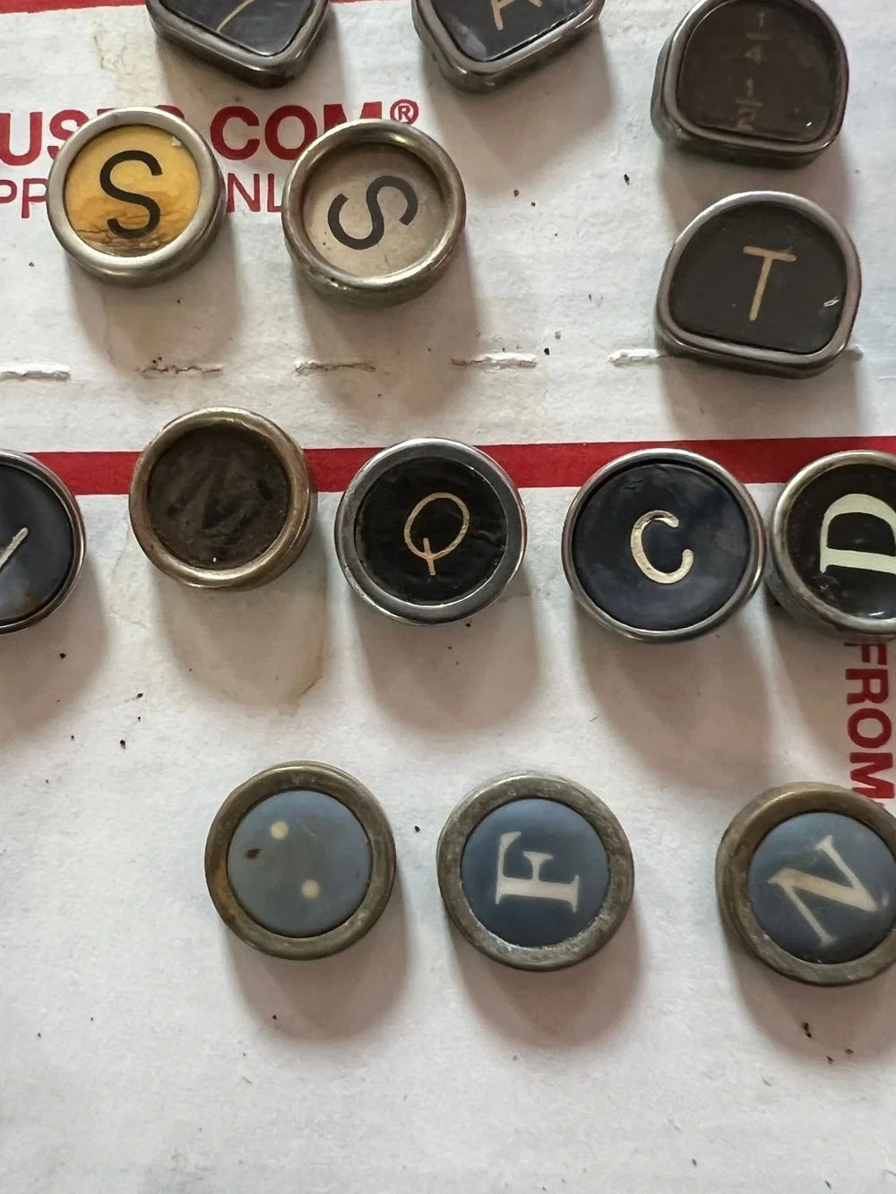 Typewriter vintage keys