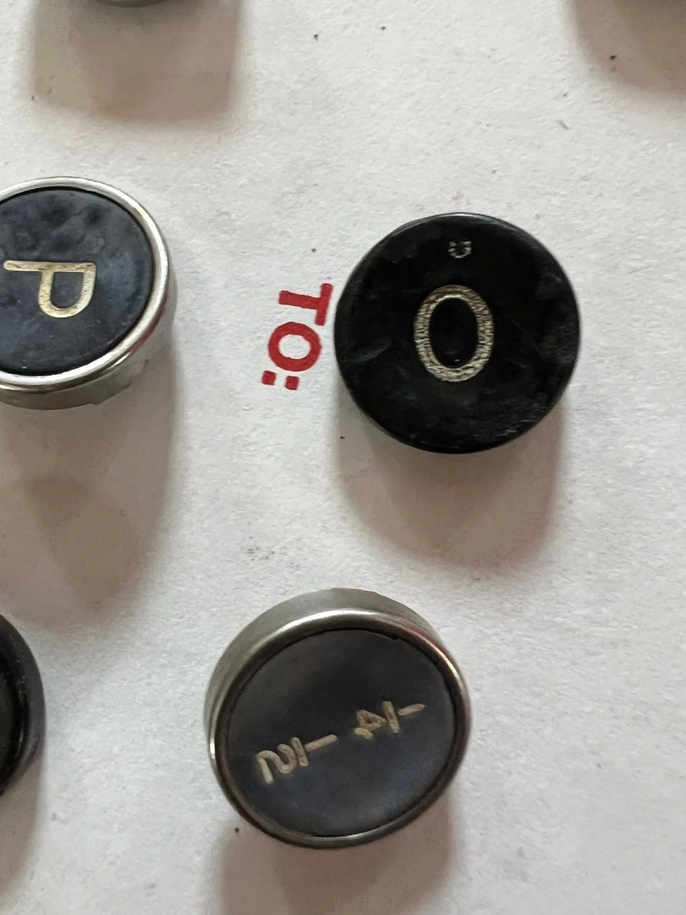 Typewriter vintage keys