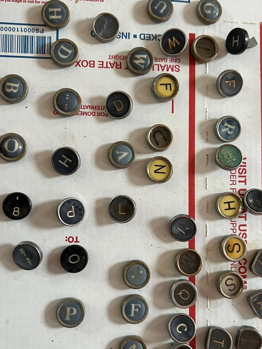 Typewriter vintage keys