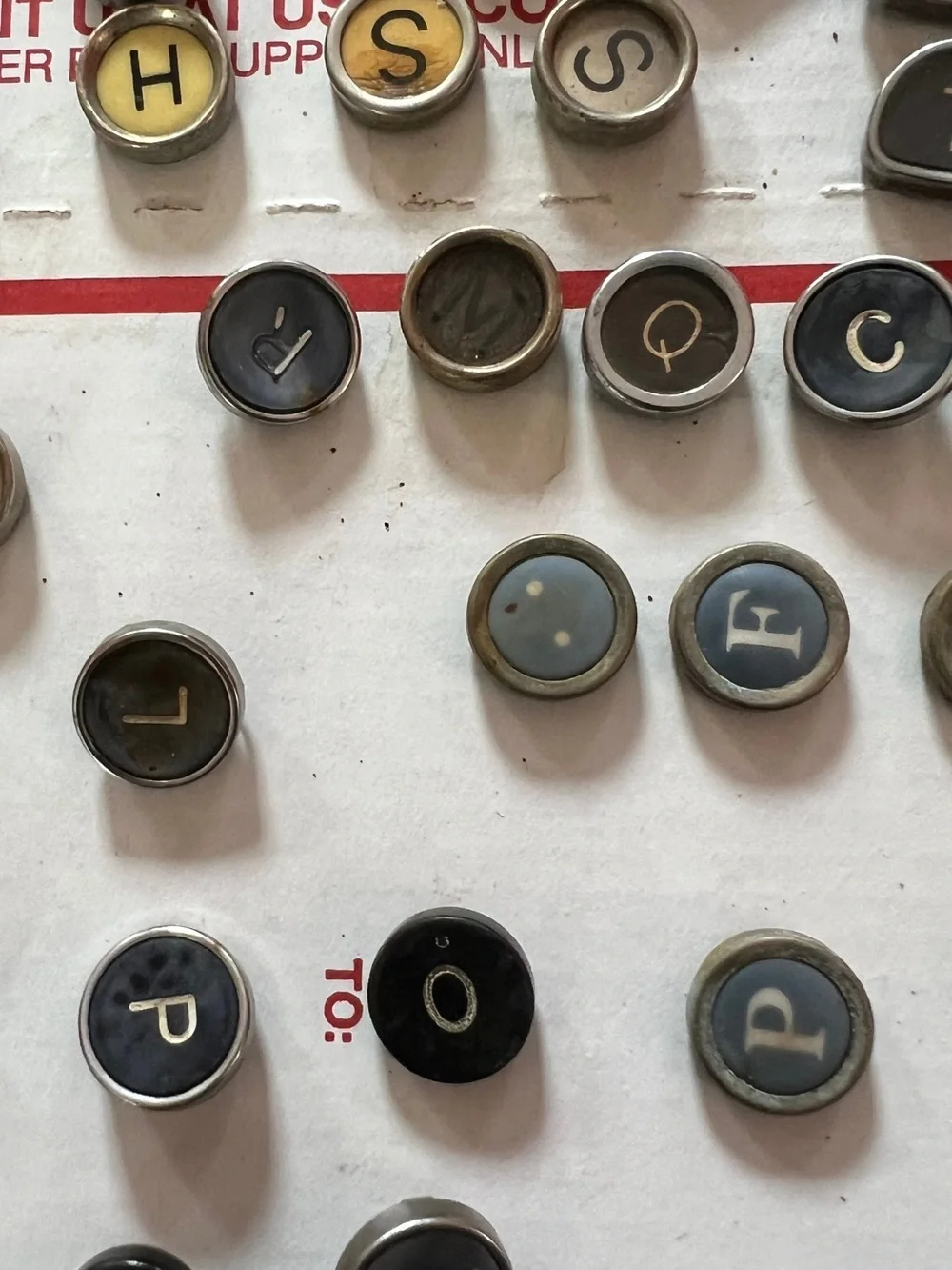 Typewriter vintage keys