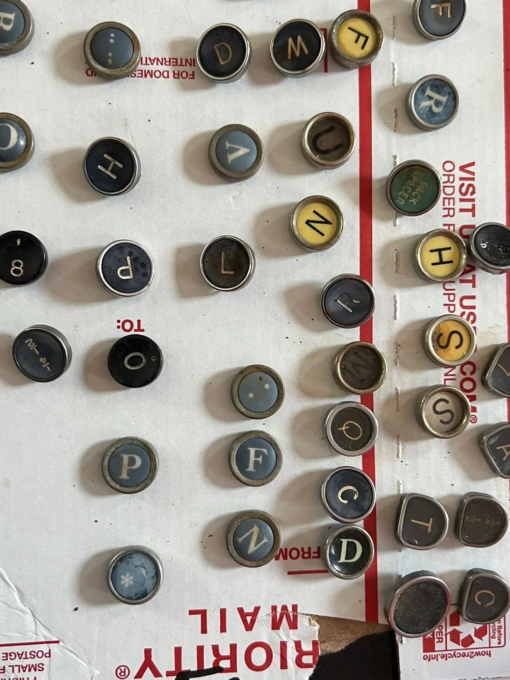 Typewriter vintage keys