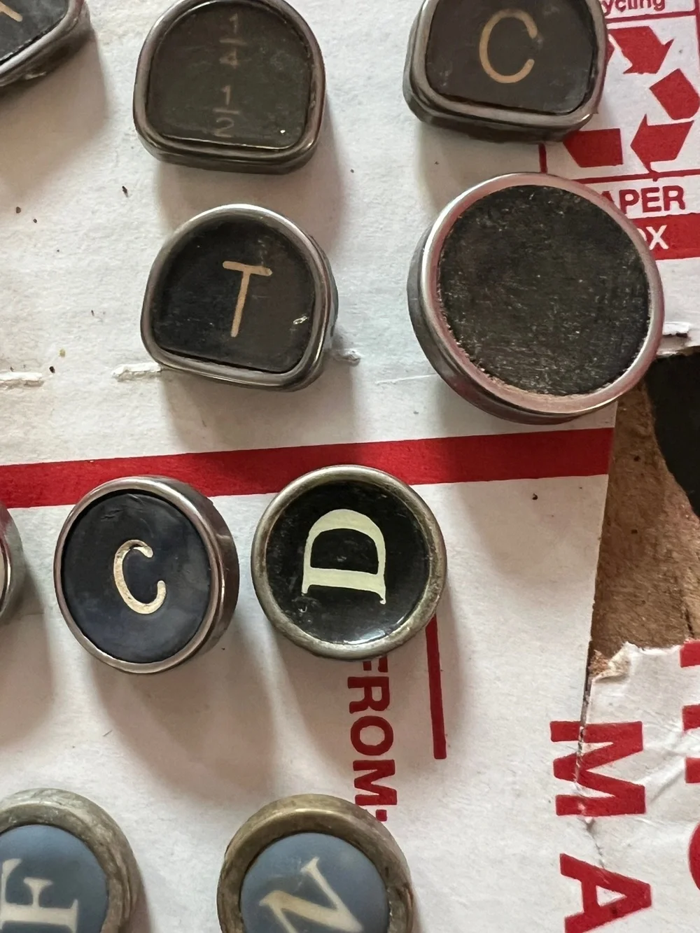 Typewriter vintage keys