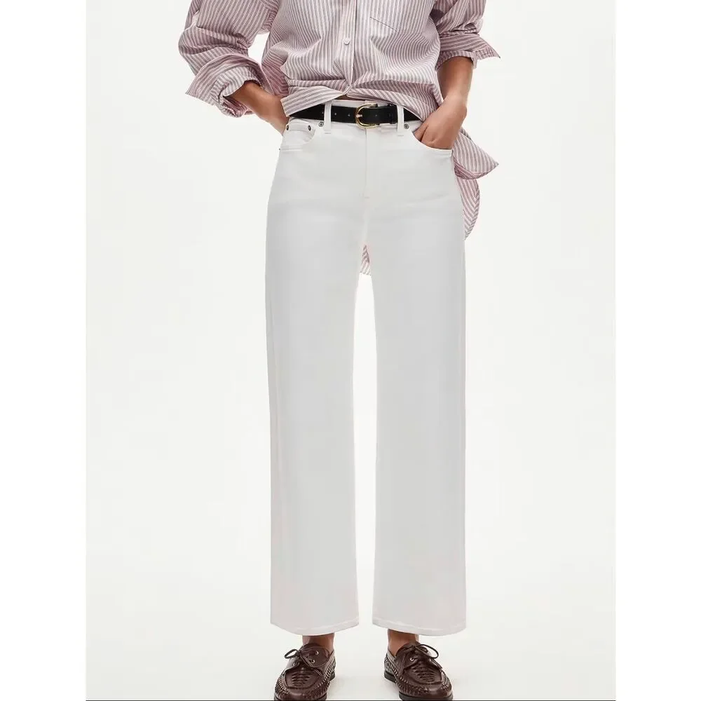 J. Crew Slim Wide White Jeans NWT Size 28