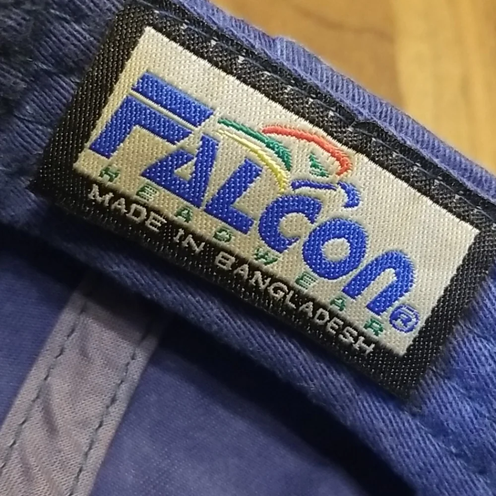Falcon buckle washed embroidered