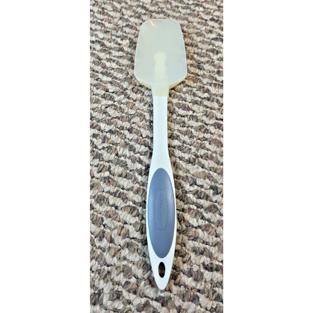 VTG Rubbermaid Silicone Scraper Spoon Spatula 1C50 High Heat Flexible Gray White