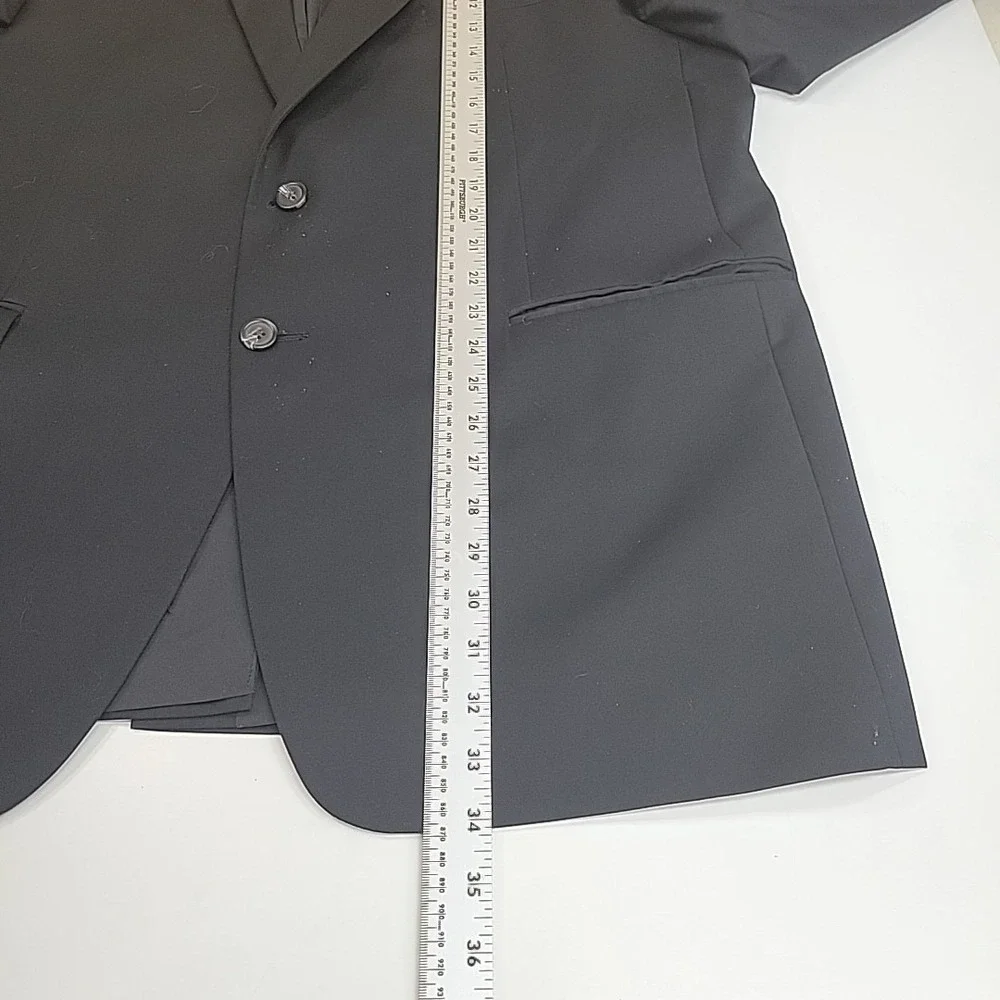 Lauren Ralph Lauren Black 100%‎ Wool Blazer Sport Coat Men's 47 Suit Jacket