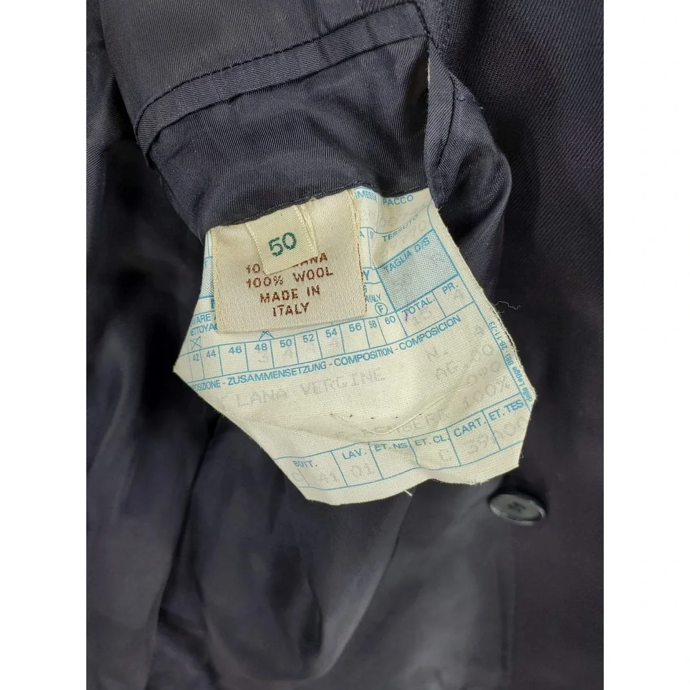 Vintage Gucci Black Sport‎ Suit Jacket 100% Wool double Breasted Men's 42 Chest