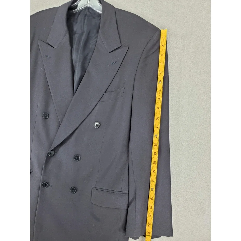 Vintage Gucci Black Sport‎ Suit Jacket 100% Wool double Breasted Men's 42 Chest