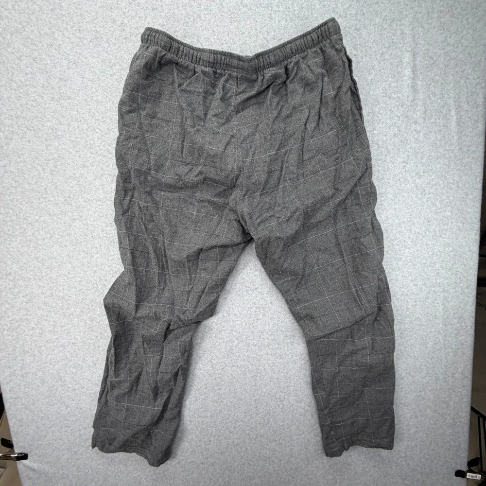 Polo Ralph Lauren Mens XL Gray Windowpane Plaid Cotton Pajama Pants Lounge Sleep