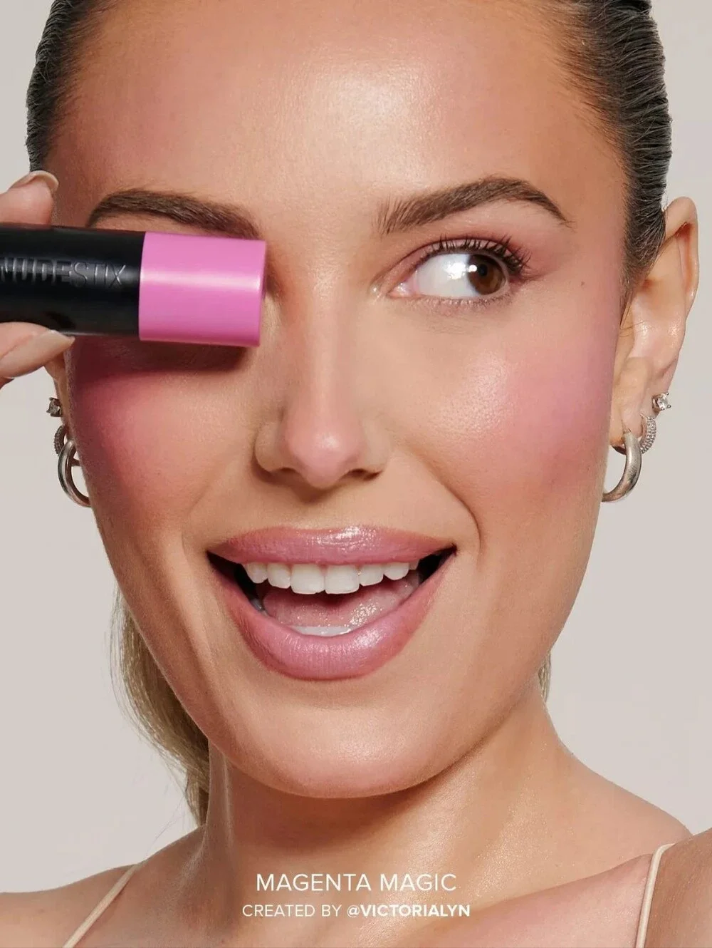 NUDESTIX - NUDIES Matte + Glow Core All Over Face Blush Color - Magenta